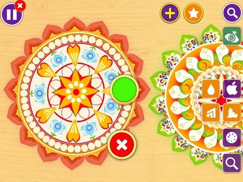 Gorgeous Rangoli Patterns Game Screenshot